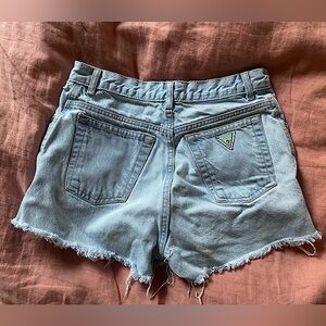 Vintage Guess cutoff high rise Jean shorts